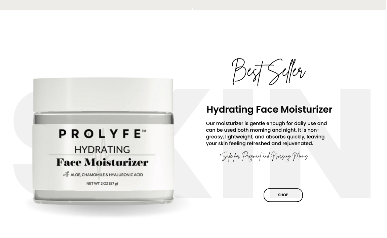 Prolyfe skincare prolife company nontoxic vegan cruelty free skincare pregnancy safe nursing mom Hydrating Face moisturizer 